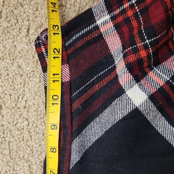 Plaid A-Line Skirt - Red and Black. Vintage Wool Academia Midi Skirt - Picture 11 of 12